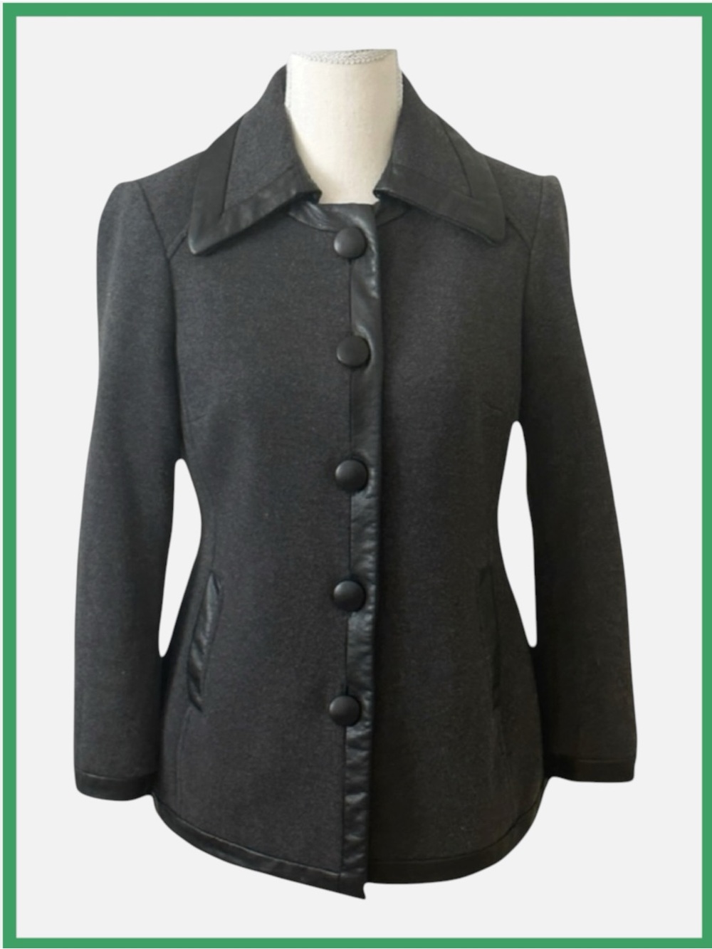 INC International Concepts Charcoal Pea Coat